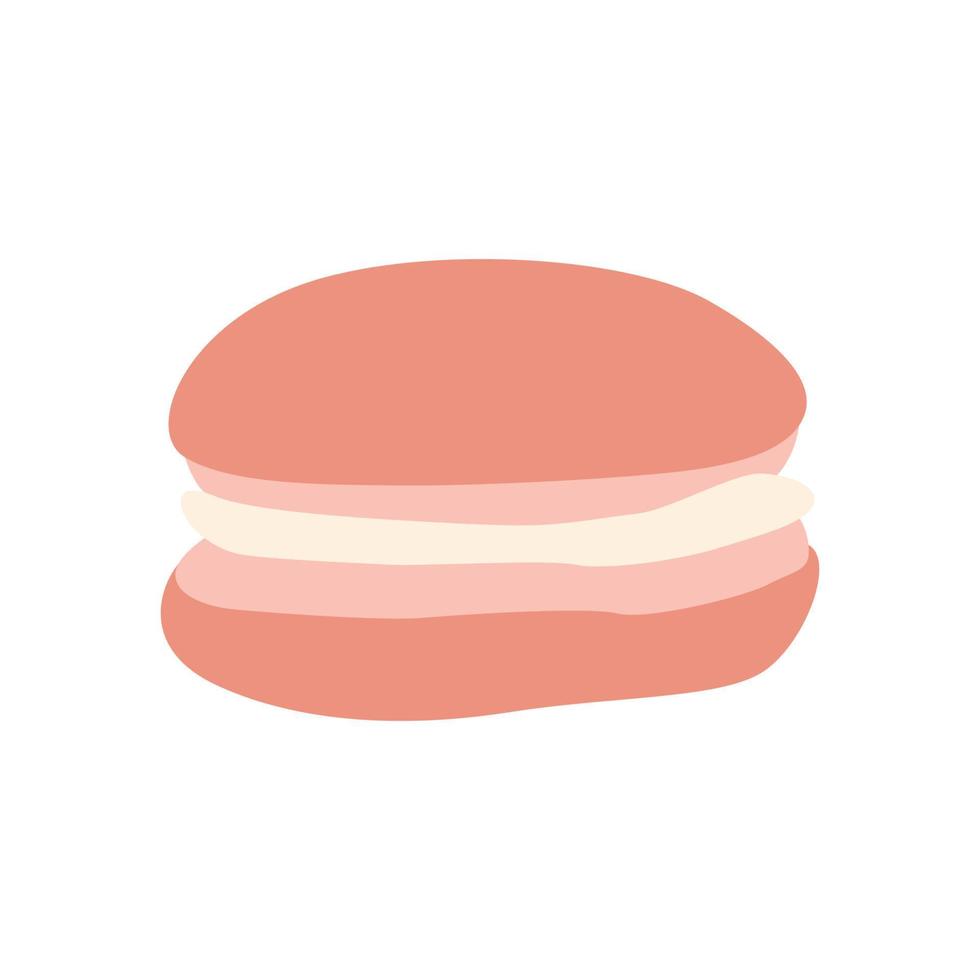 macarrón. postre francés. ilustración de dibujos animados vectoriales. vector