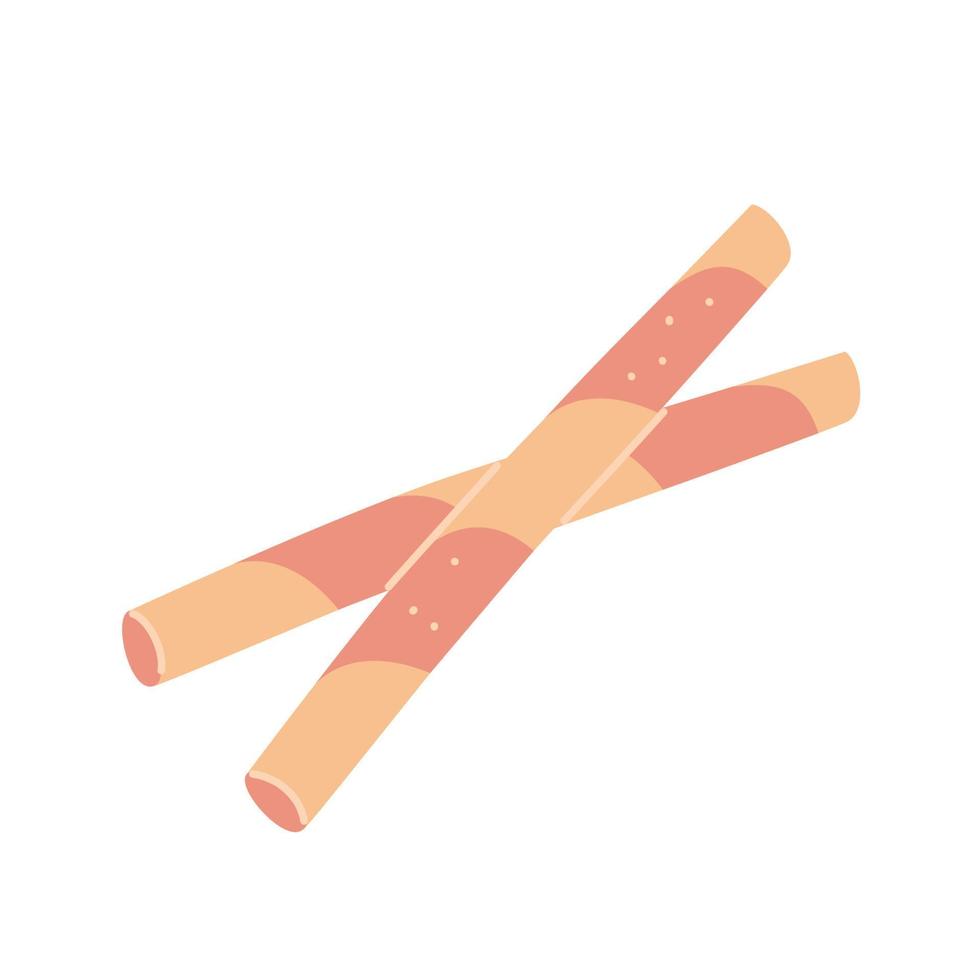 Wafer roll sticks. Vector illustration.