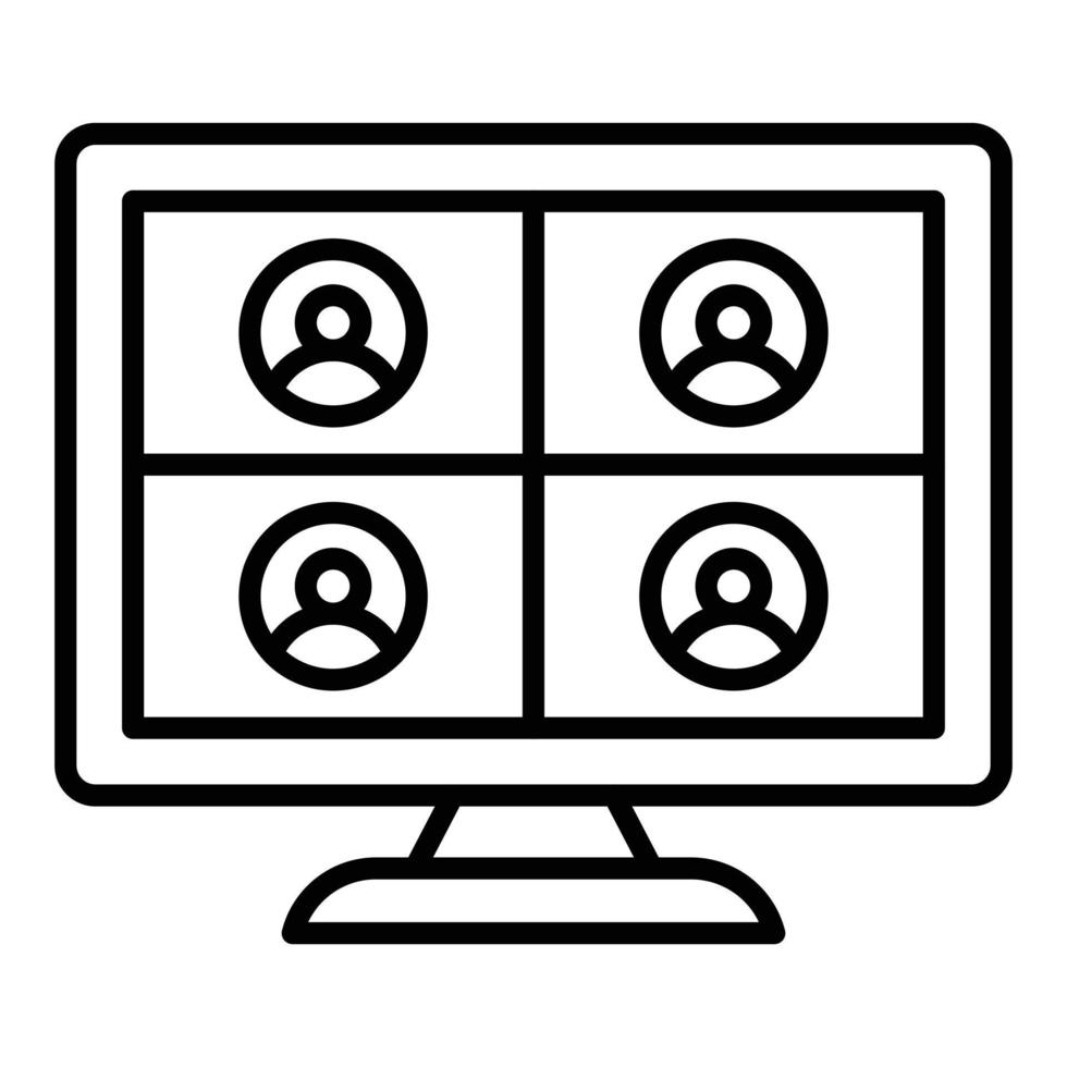 Online Meeting Icon Style vector