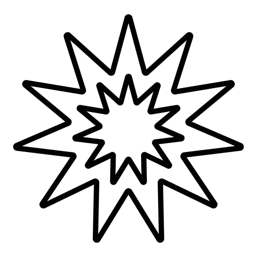 estilo de icono de explosión vector