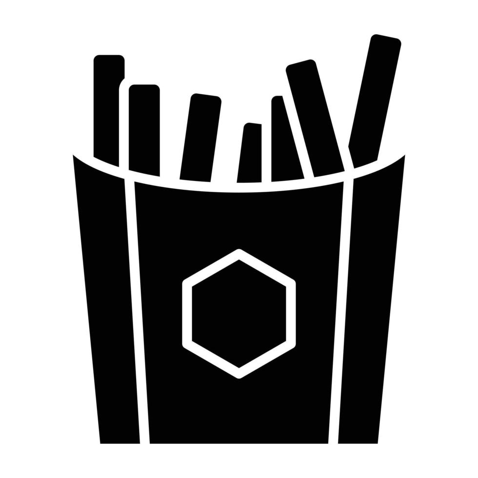 French Fries Icon Style vector