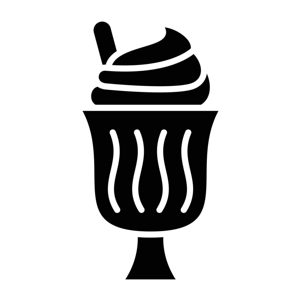 estilo de icono de helado vector