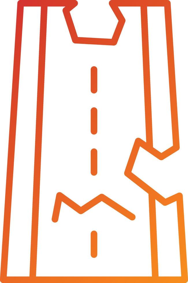 Road Crack Icon Style vector
