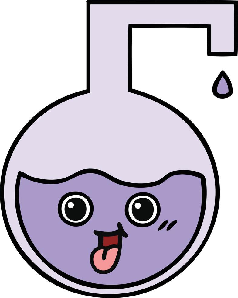 cute cartoon science experiment vector