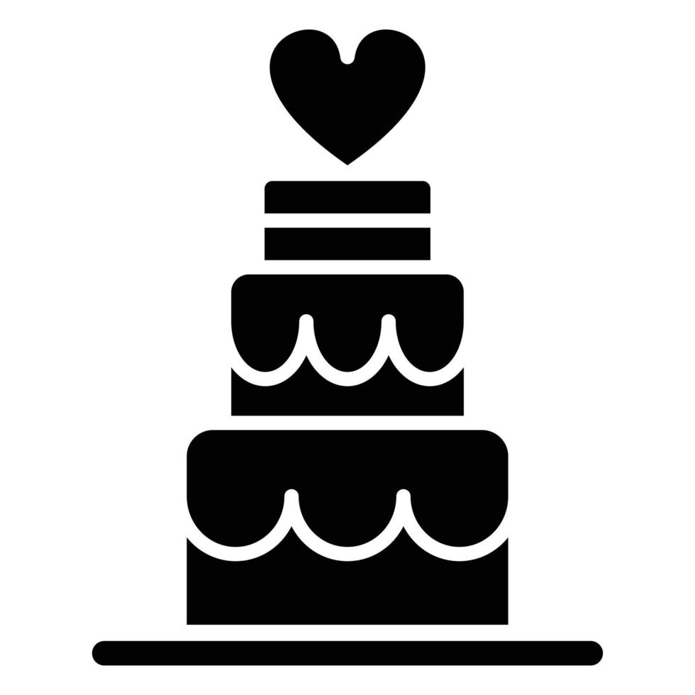 Wedding Cake Icon Style vector