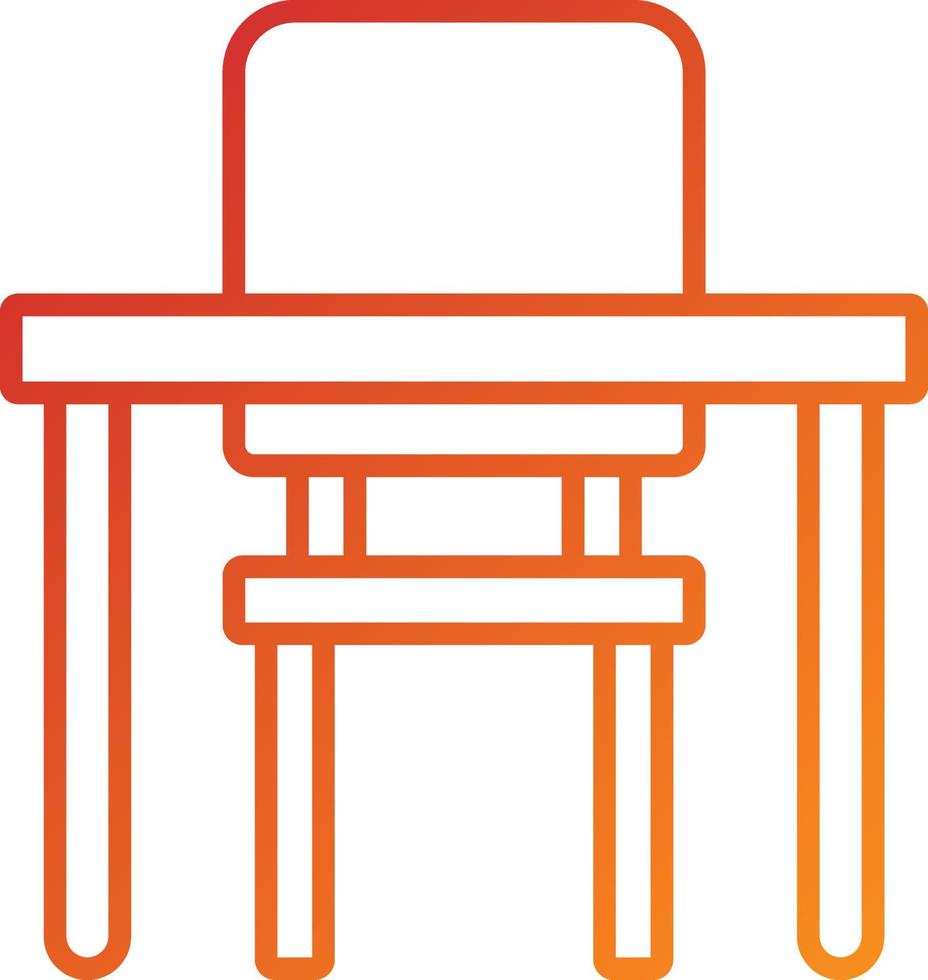 School Desk Icon Style vector