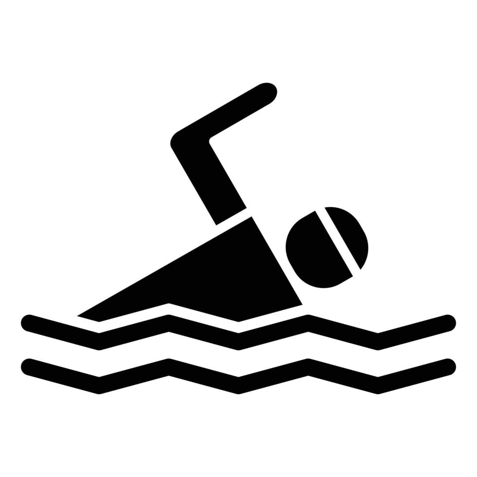 estilo de icono de piscina vector