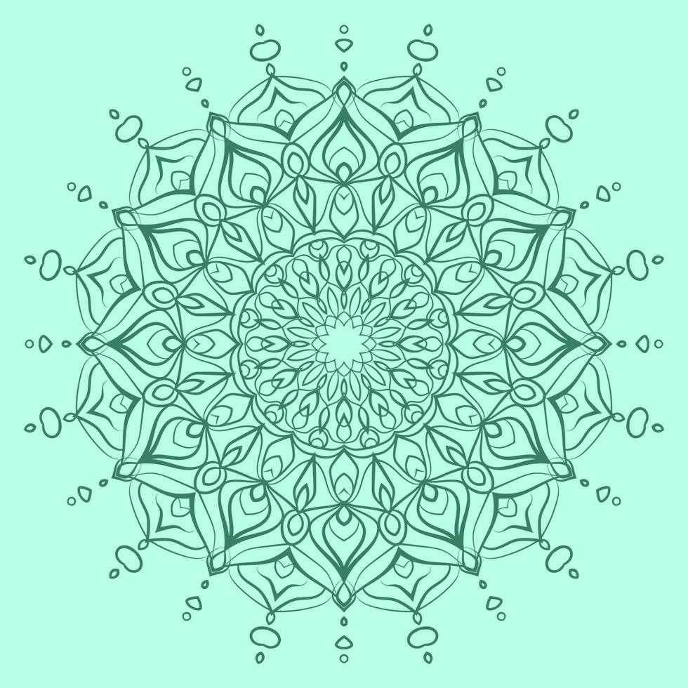 abstract mandala art with youth and soft color circular decoration for web or print vector design element