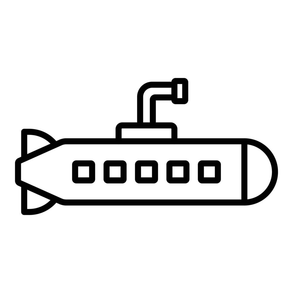 Army Submarine Icon Style vector