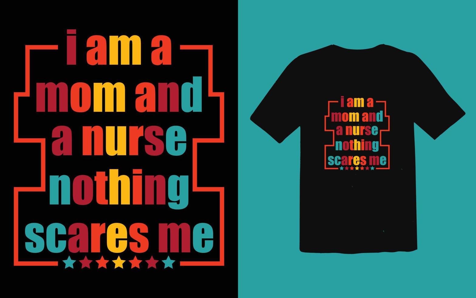 Trendy Typography Nurse T-shirt Design vector