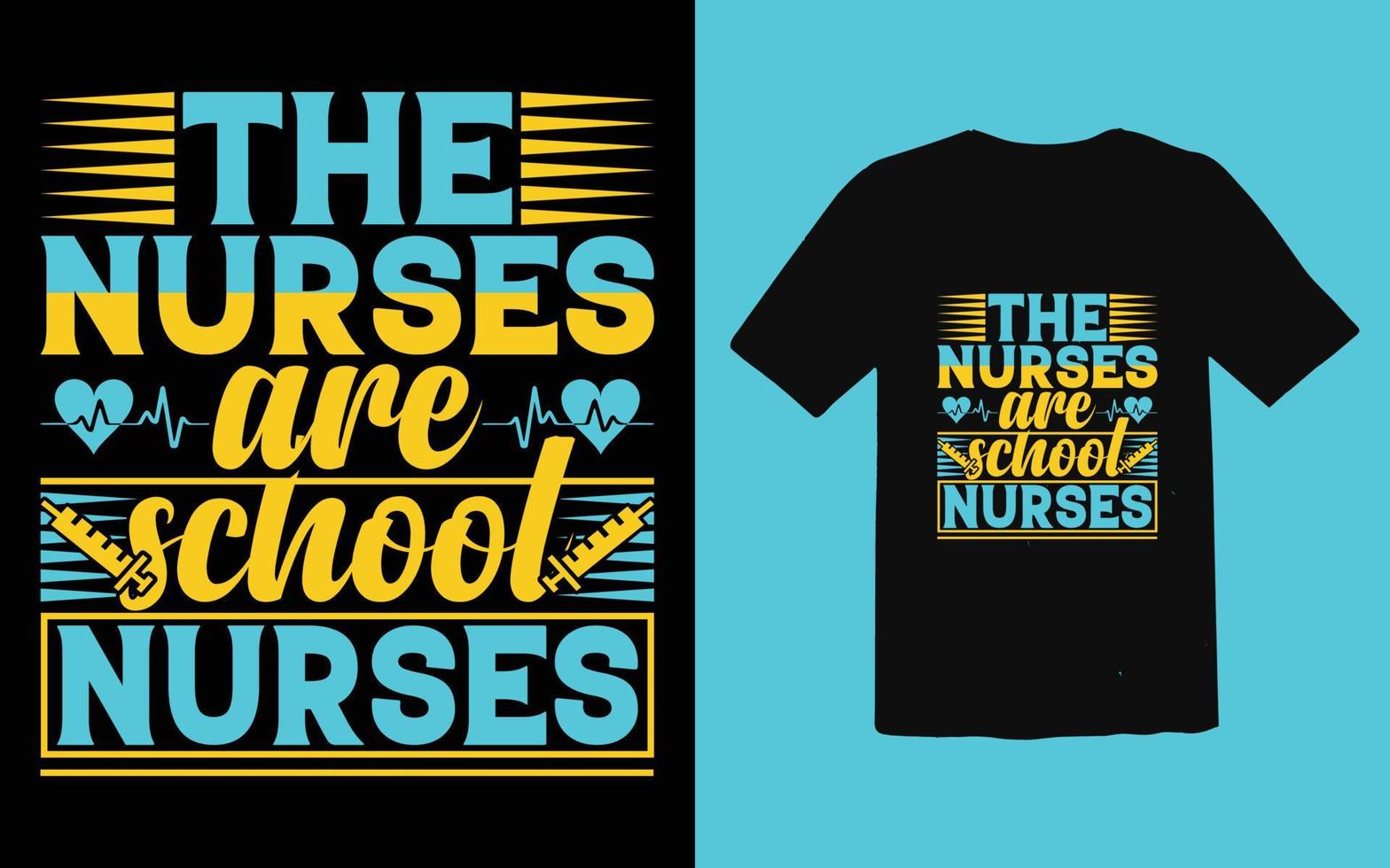 Trendy Typography Nurse T-shirt Design vector