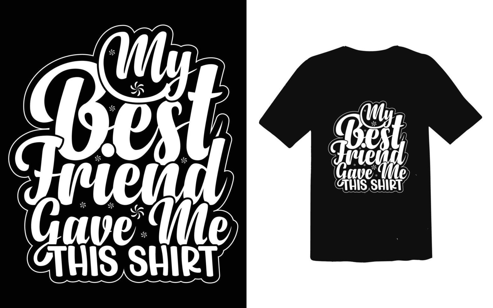 Friendship day typography style t-shirt design Premium Vector