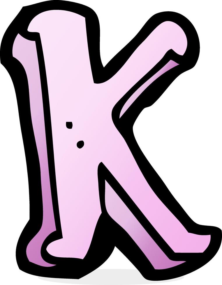 cartoon letter K vector