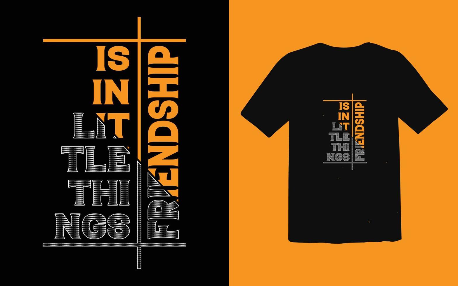 Friendship day typography t-shirt design vector