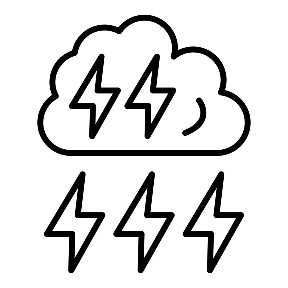 Thunderstorm Icon Style vector