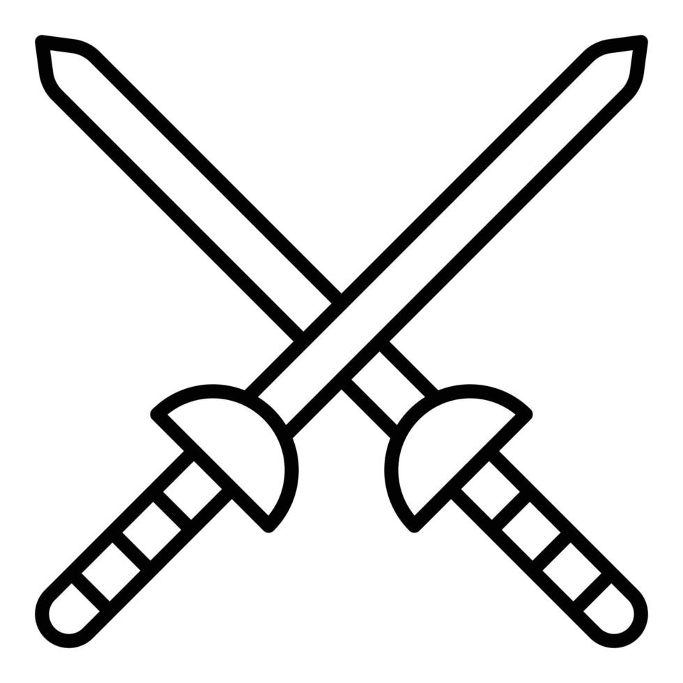 Fencing Sports Icon Style vector