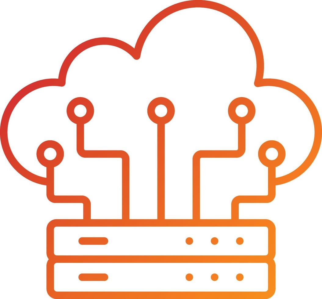 Cloud Storage Icon Style vector