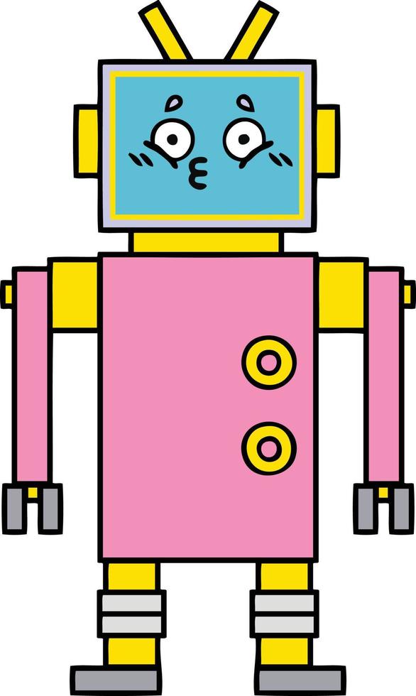 cute cartoon robot vector