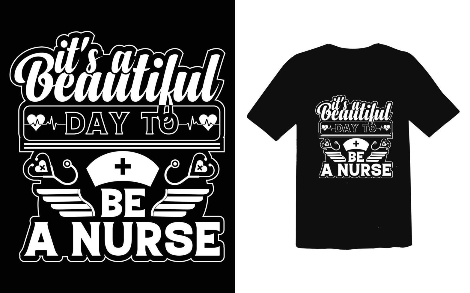 Nurse t-shirt design graphic typographic vector, royalty-free vector