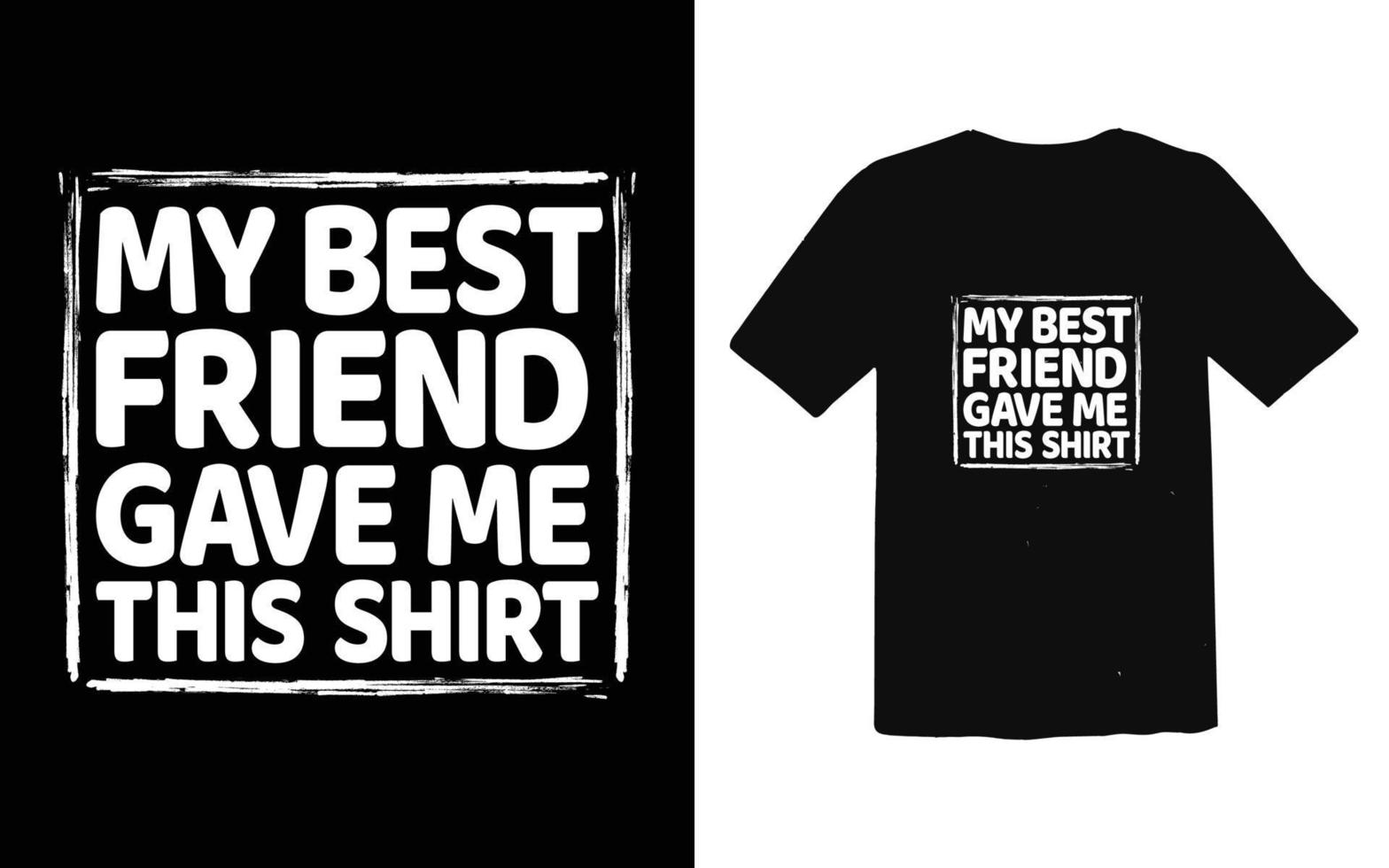 Friendship day typography style t-shirt design Premium Vector