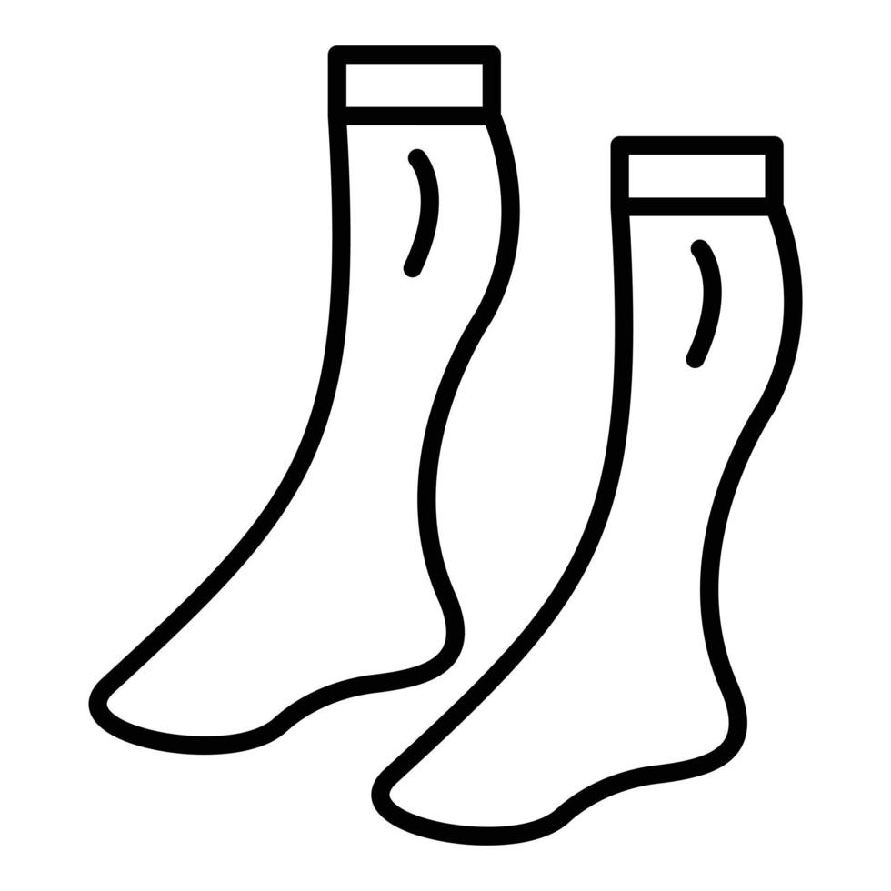estilo de icono de calcetines vector