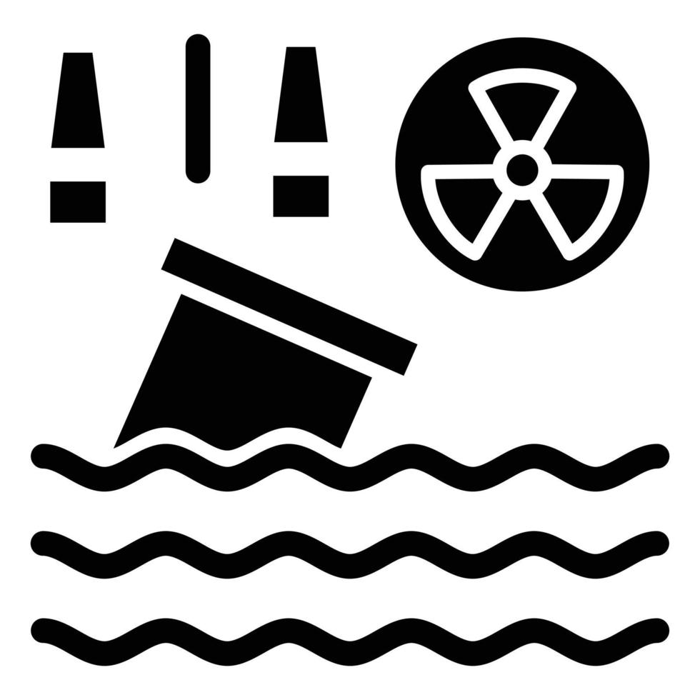 Water Pollution Icon Style vector