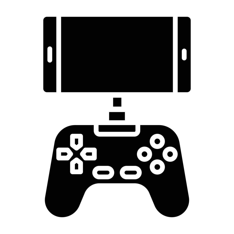 Mobile Game Console Icon Style vector