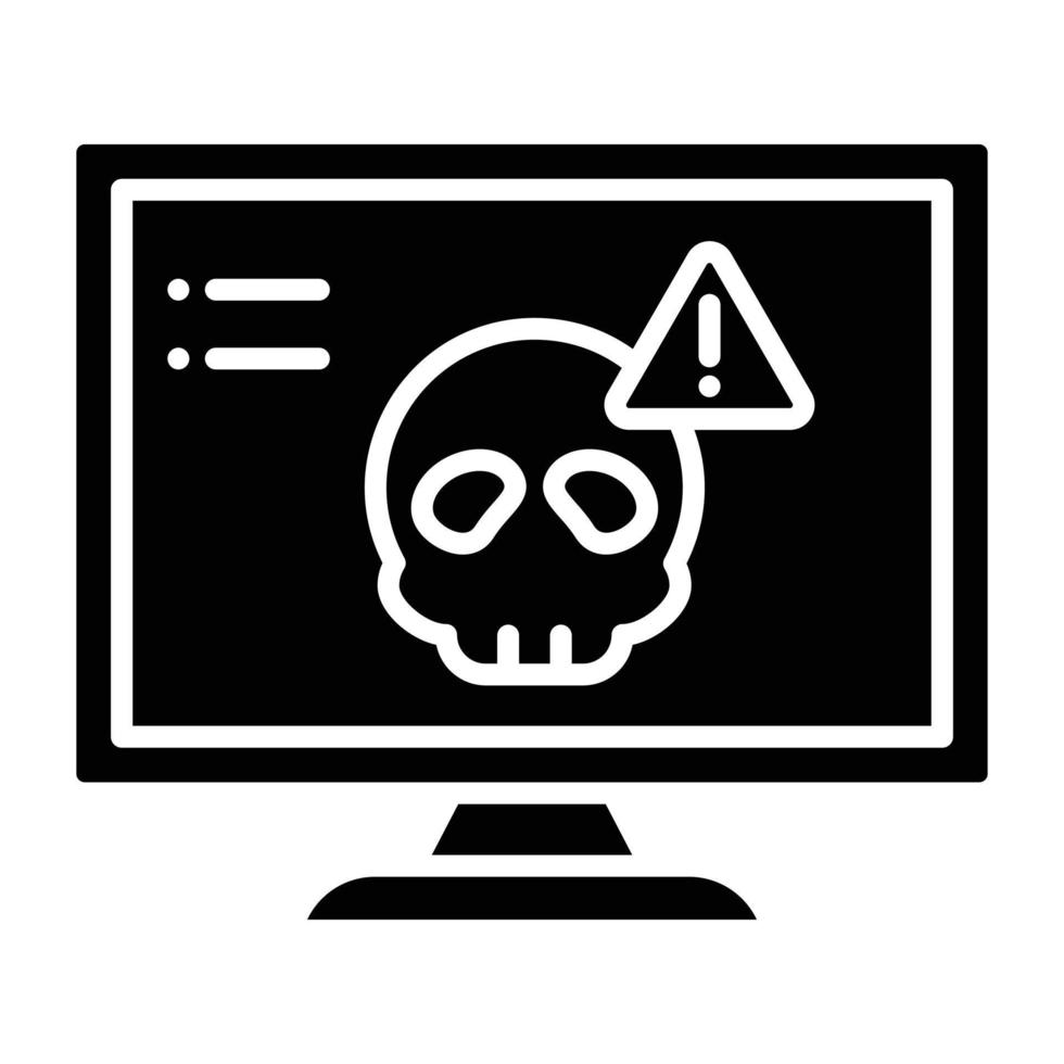 Computer Hacked Icon Style 8330190 Vector Art at Vecteezy