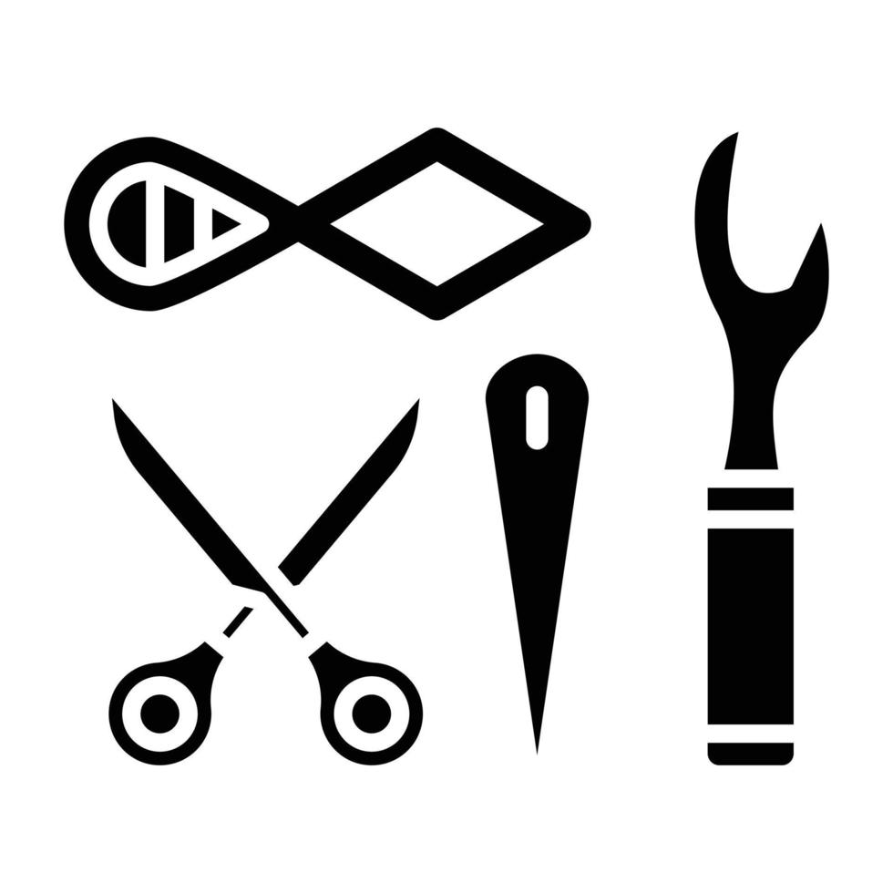 Sewing Tool Icon Style vector