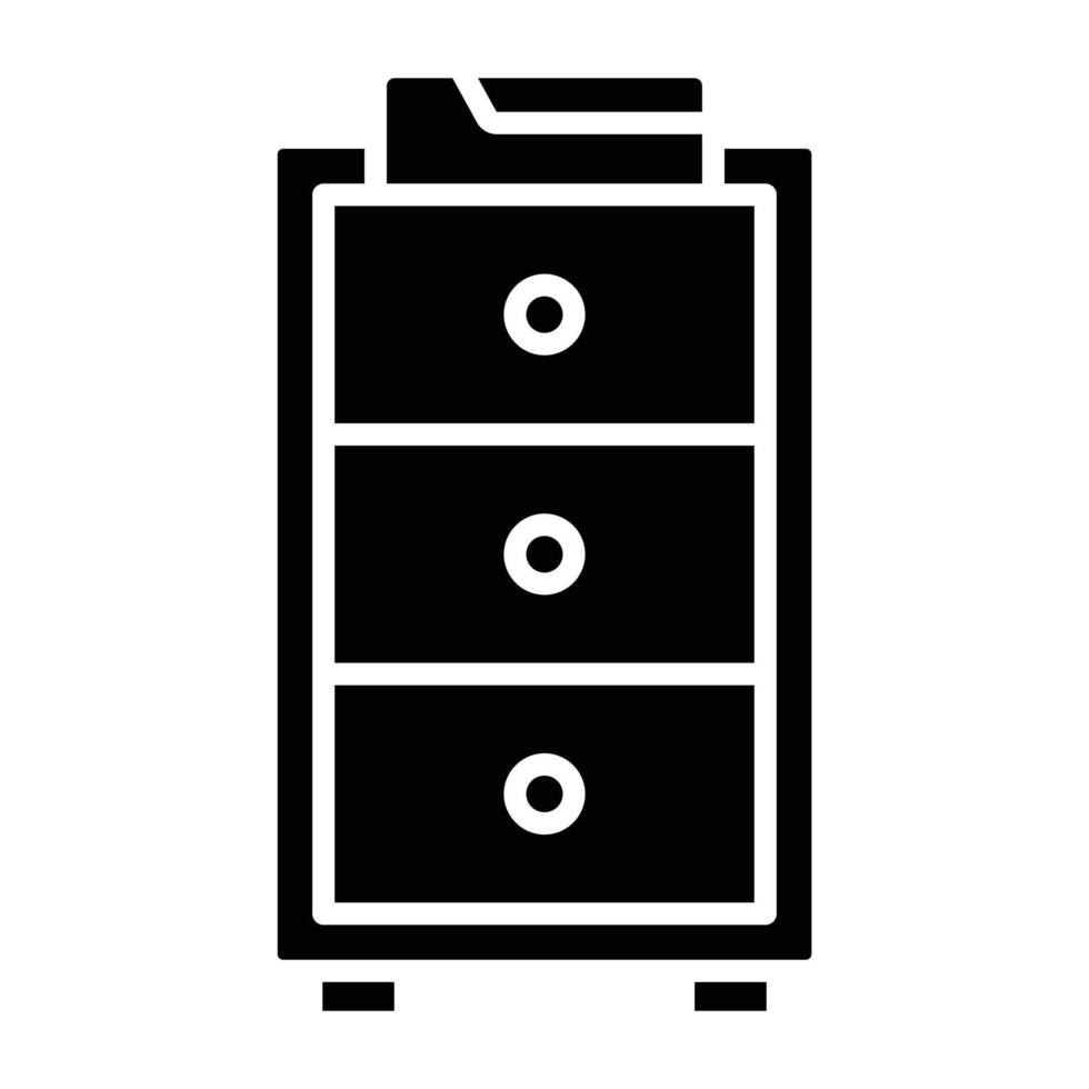 Filing Cabinet Icon Style vector