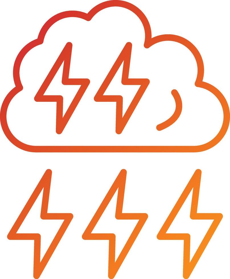 Thunderstorm Icon Style vector