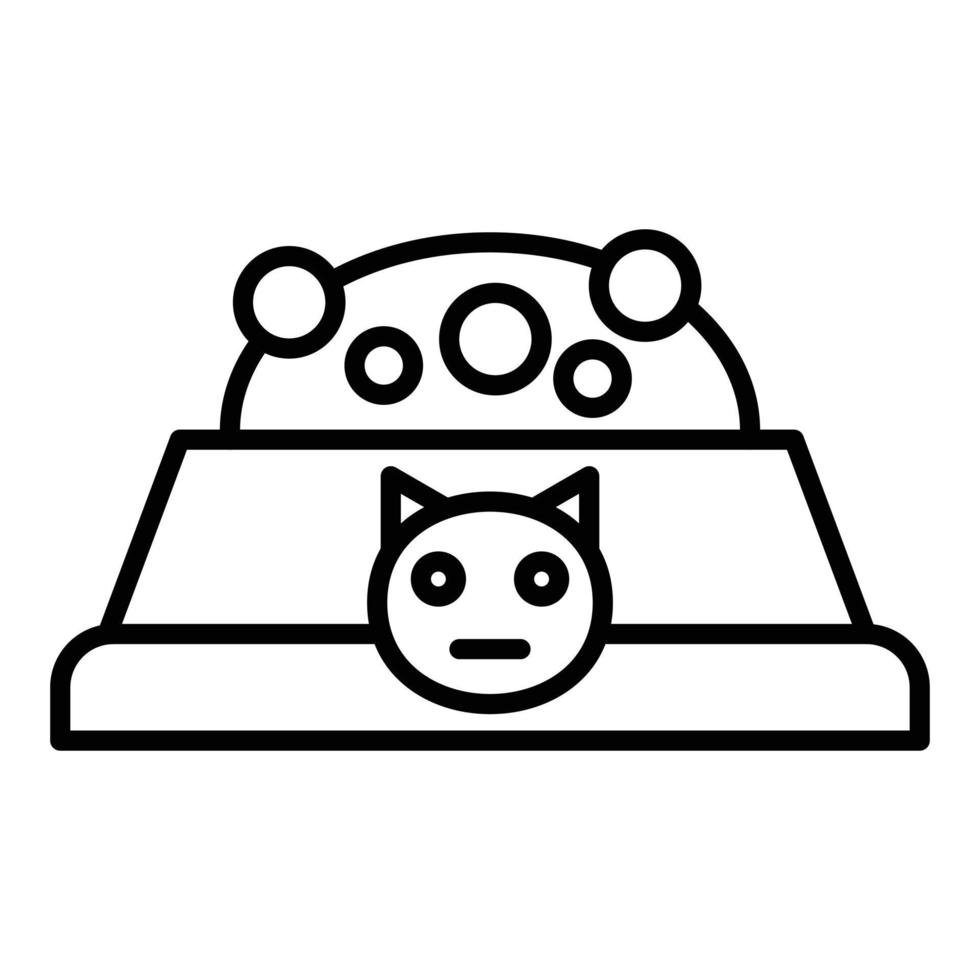 estilo de icono de comida para gatos vector