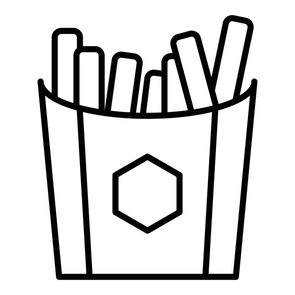 French Fries Icon Style vector