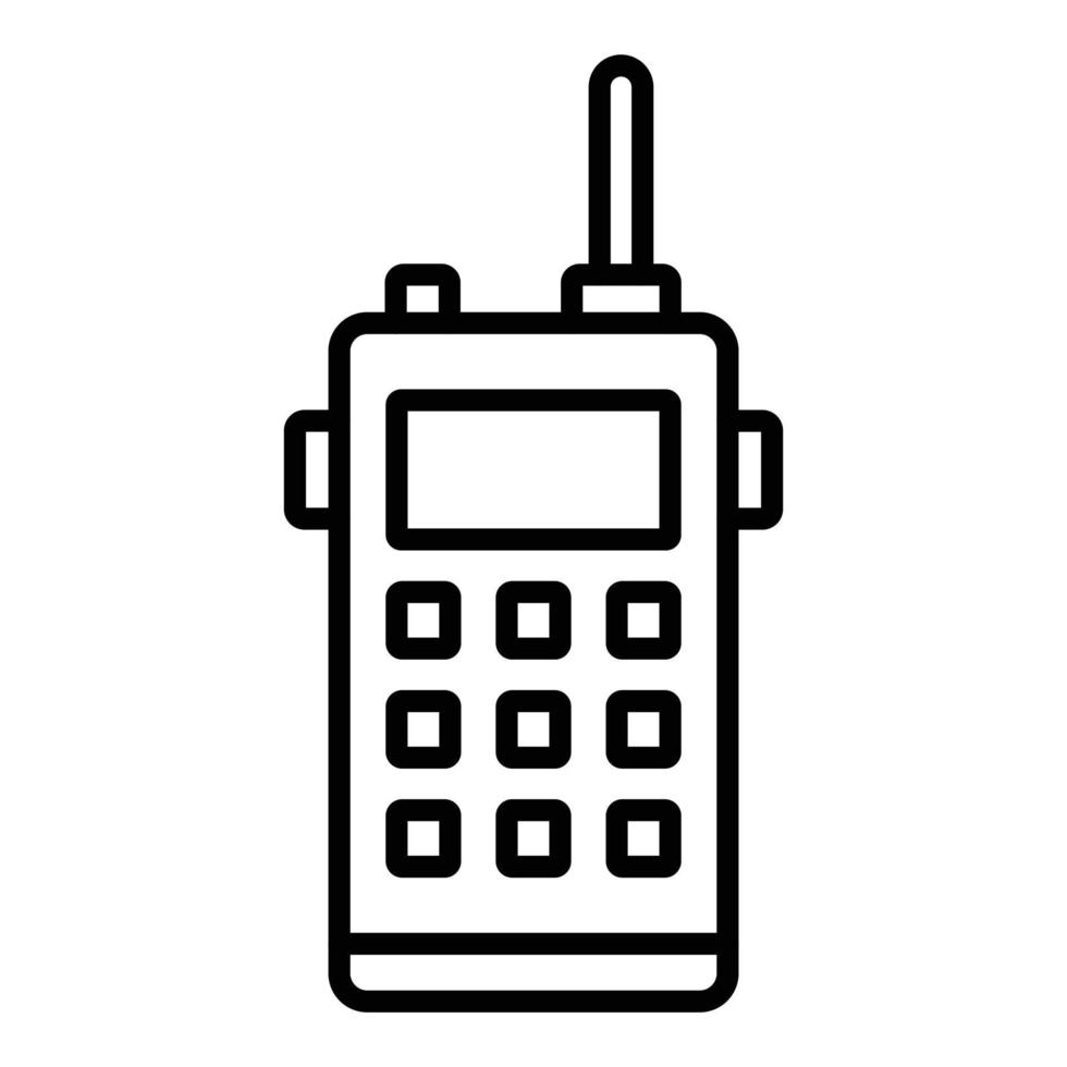 estilo de icono de walkie talkie vector