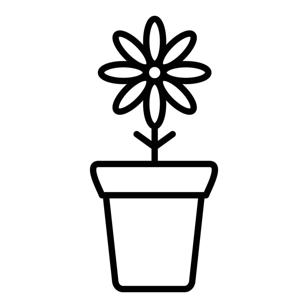 Flower Pot Icon Style vector