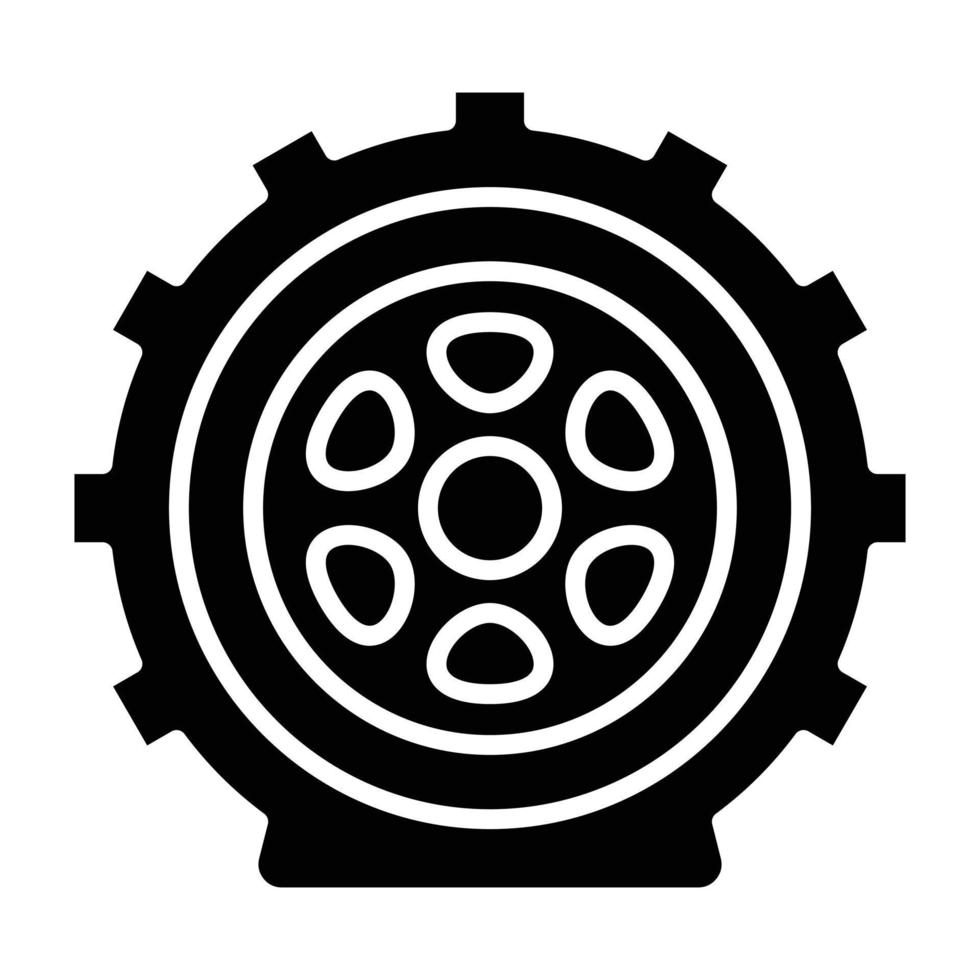 Flat Tire Icon Style vector
