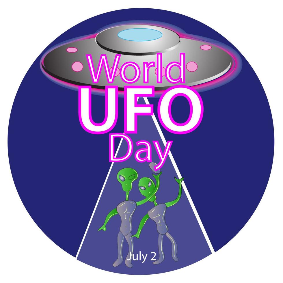 World UFO Day Sign vector