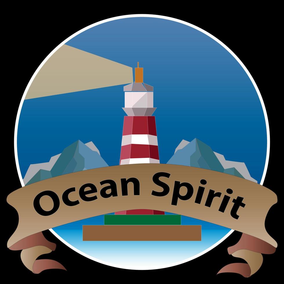 Ocean Spirit Badge vector