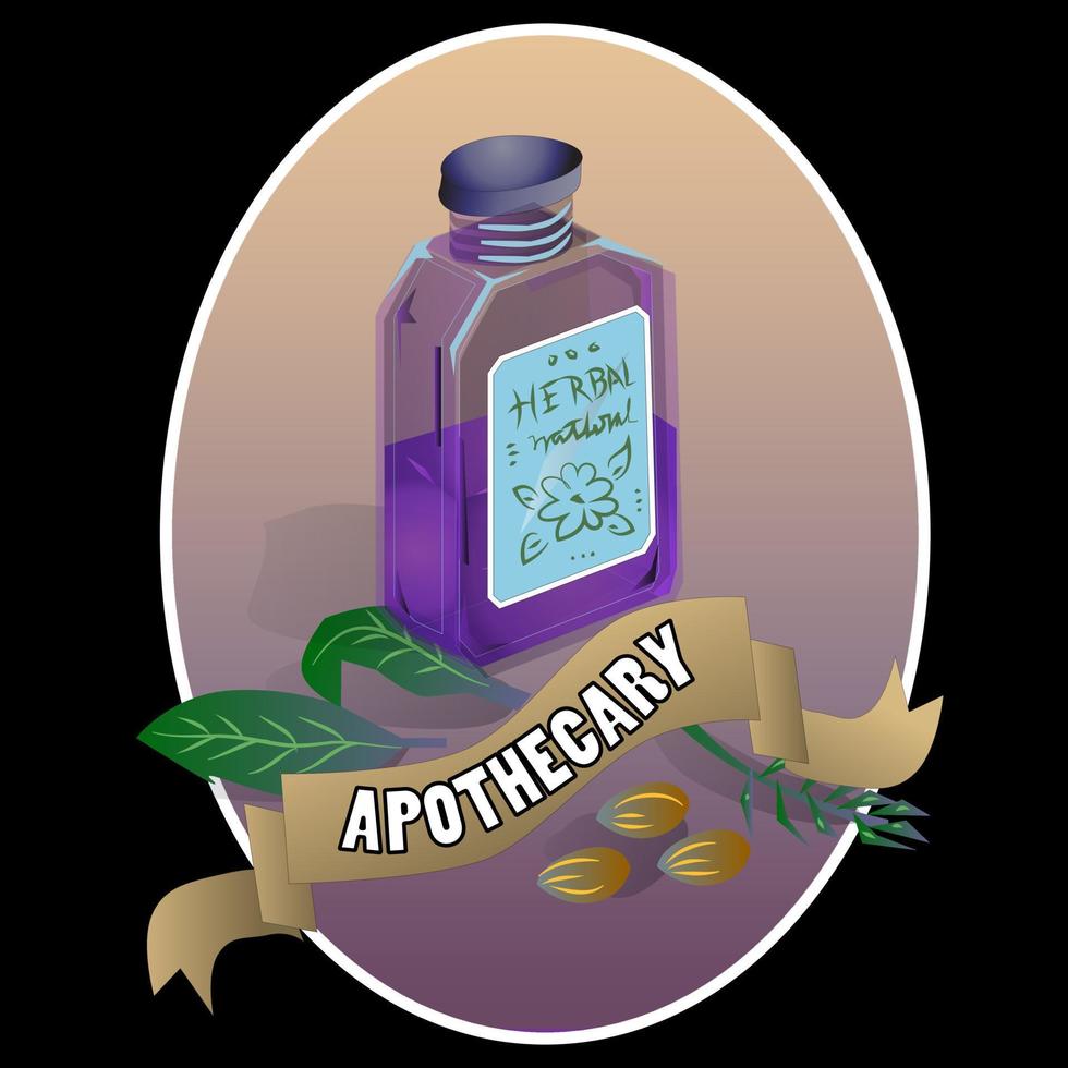 Herbal Apothecary Badge vector