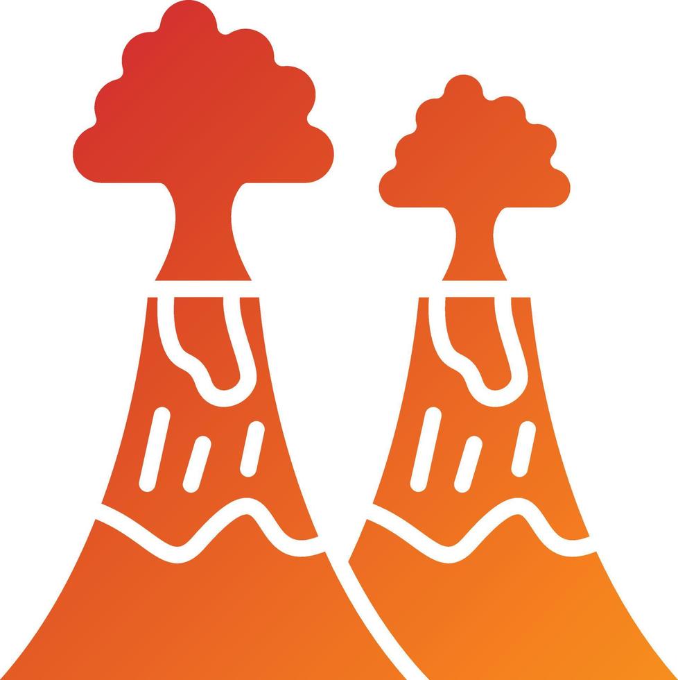 Volcano Icon Style vector