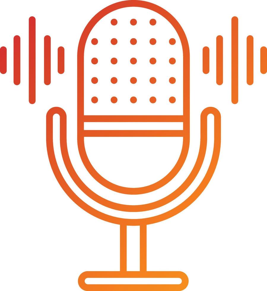 Voice Recorder Icon Style vector