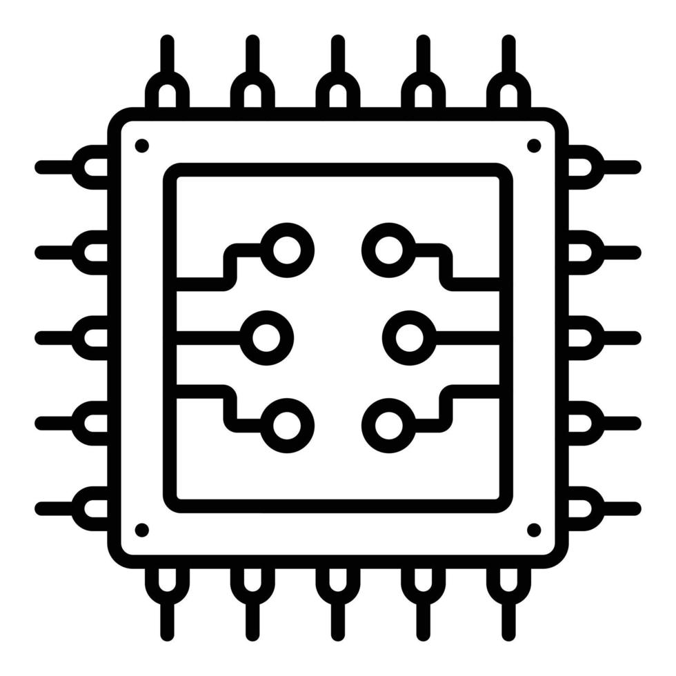 CPU Processor Icon Style vector