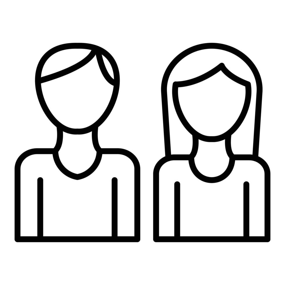 estilo de icono de pareja vector