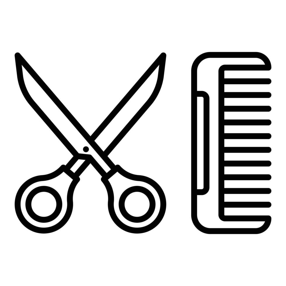 estilo de icono de herramientas de cabello vector