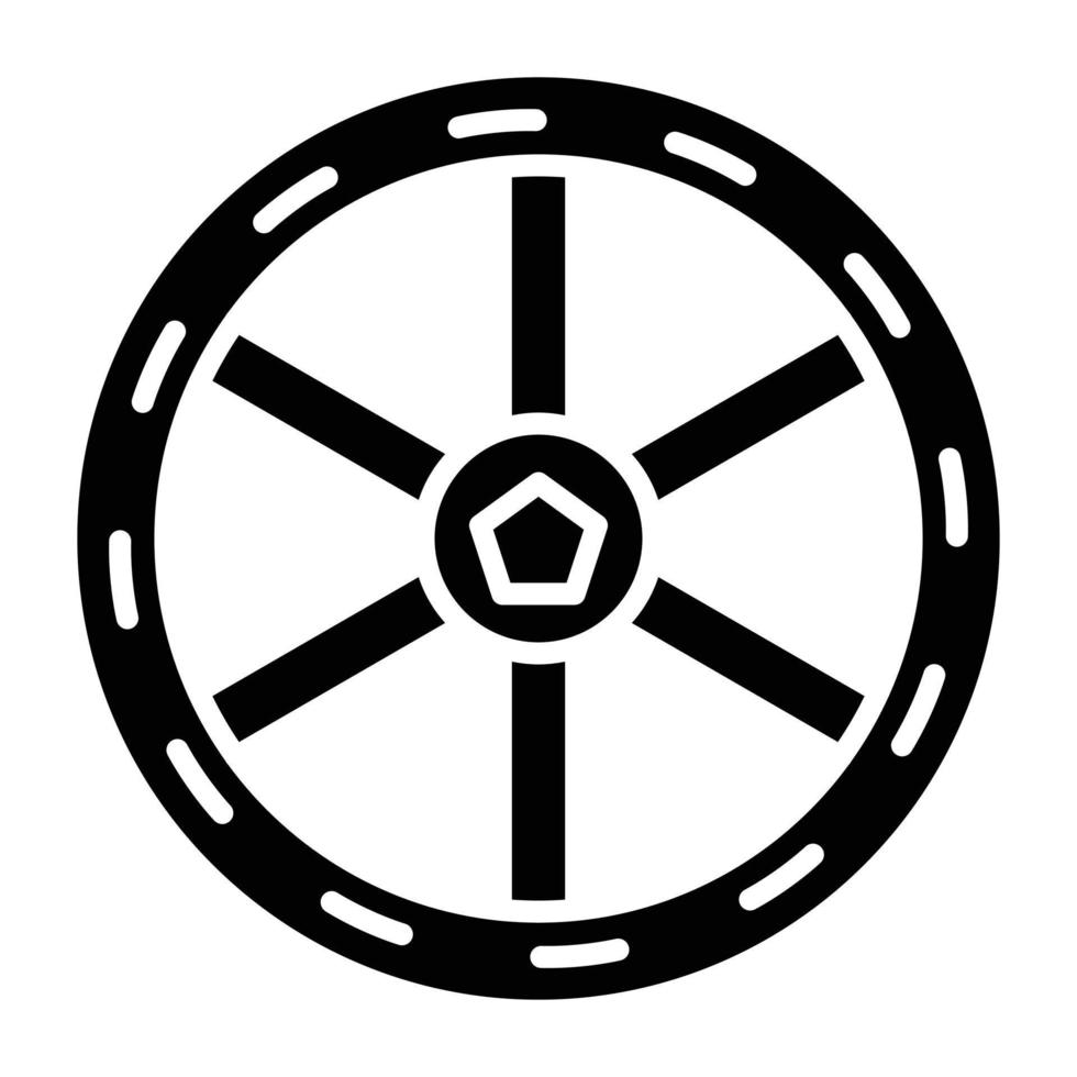 Wooden Wheel Icon Style vector