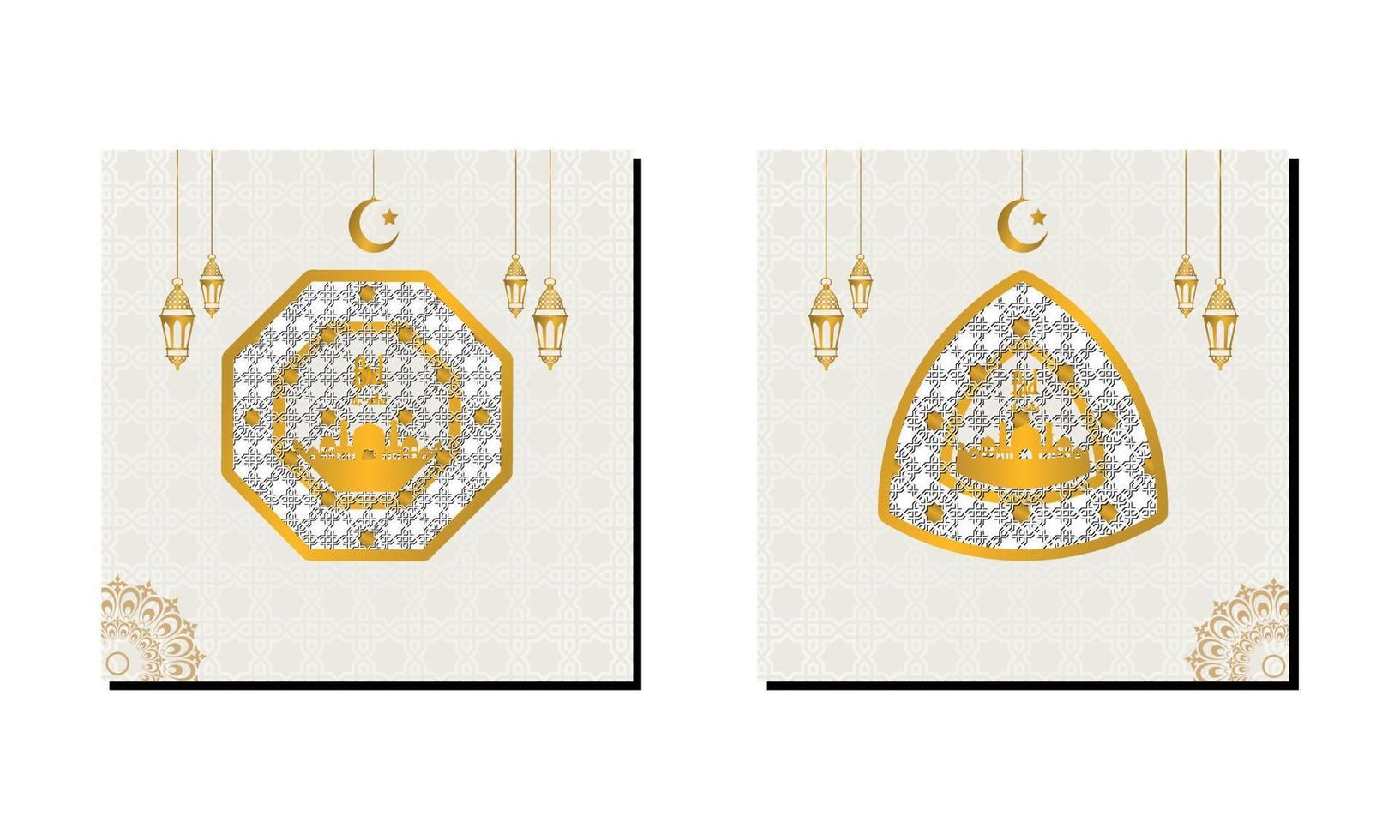 Arabic elegant luxury ornamental islamic background with islamic pattern decorative ornament Premium Vector