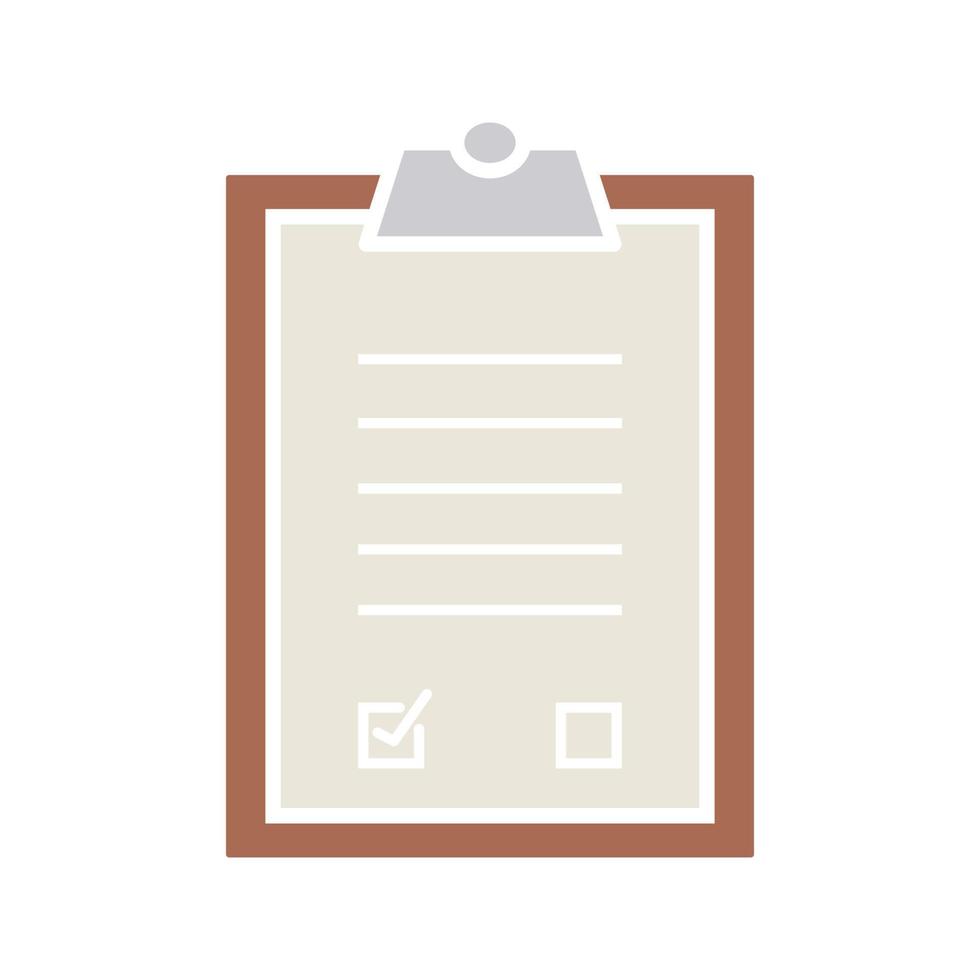 Tests clipboard checklist glyph color icon. Medical clip board. Silhouette symbol on white background with no outline. Negative space. Vector illustration