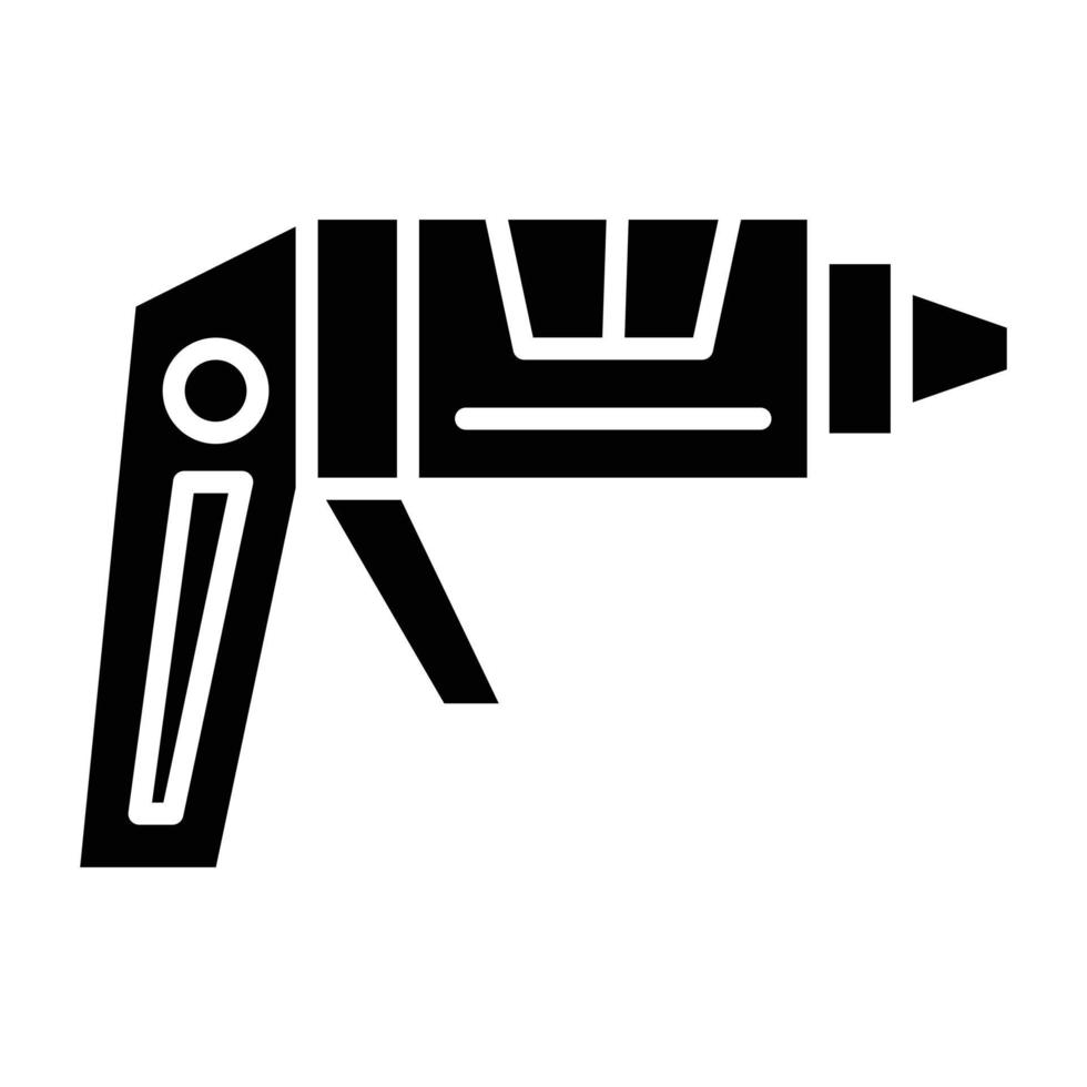 estilo de icono de pistola de calafateo vector