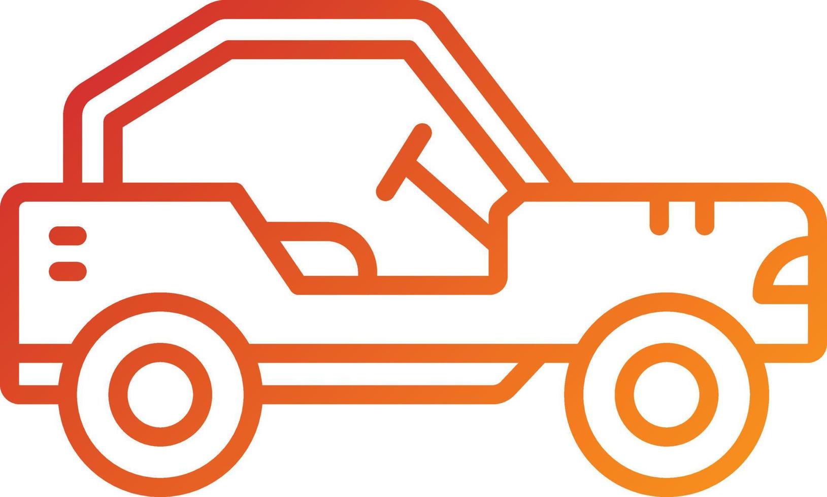 estilo de icono de coche buggy vector