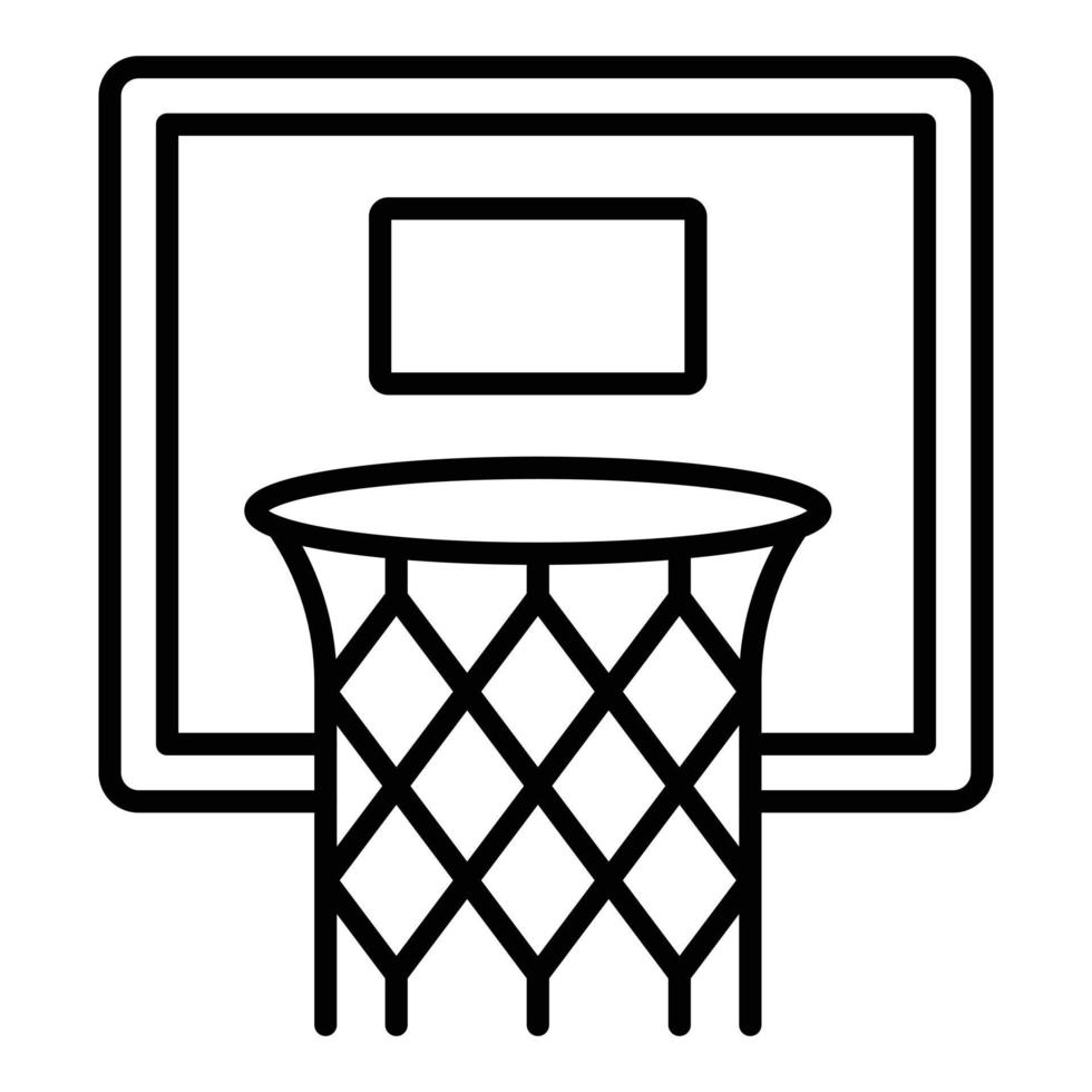 estilo de icono de aro de baloncesto vector